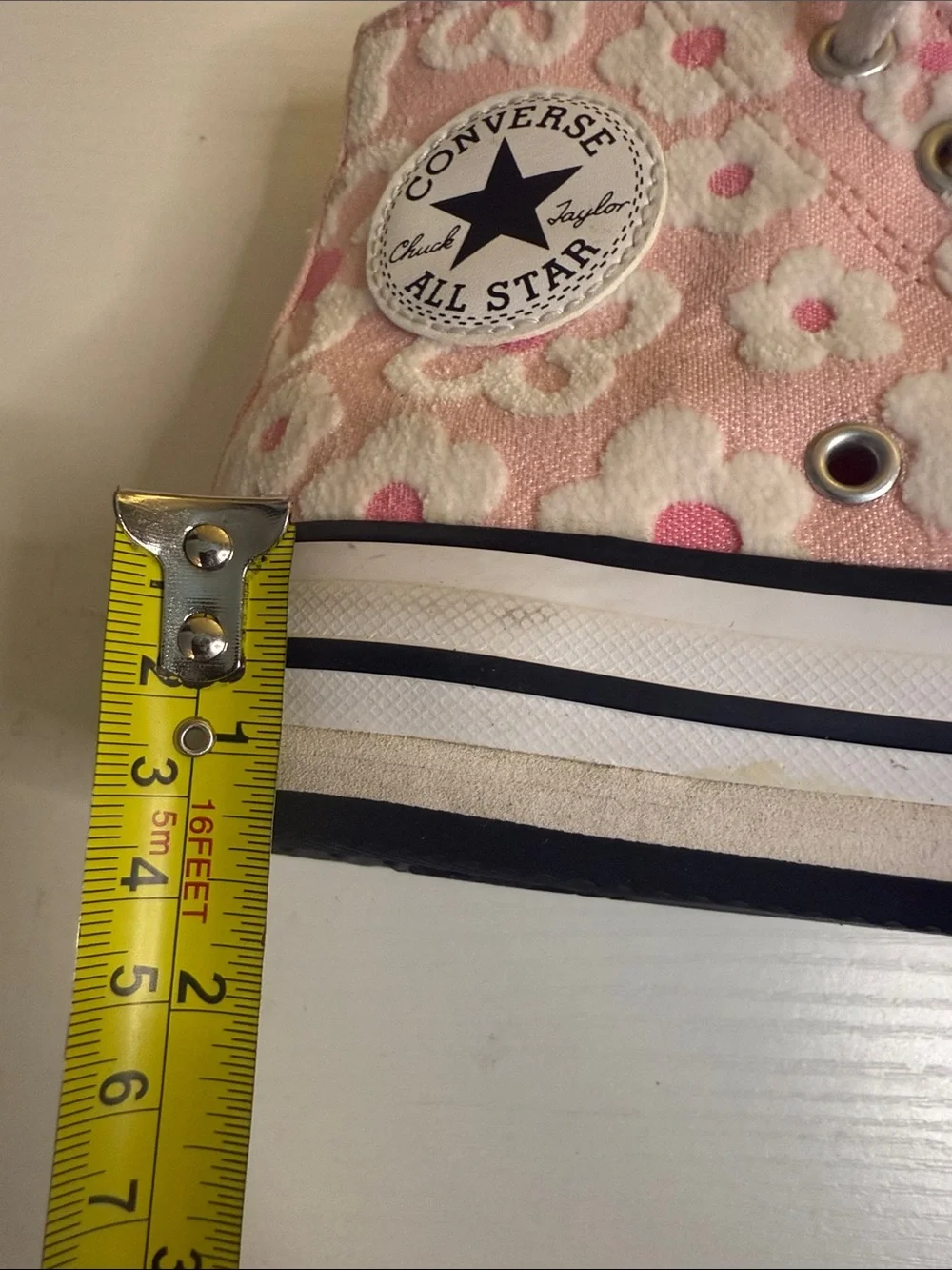 Converse Pink Floral High-Top Sneakers